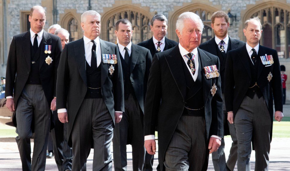 Prince Andrew was among senior royals who attended the funeral under Covid restrictions