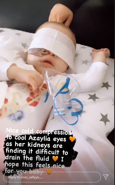 The devoted parents have documented brave Azaylia's journey on social media