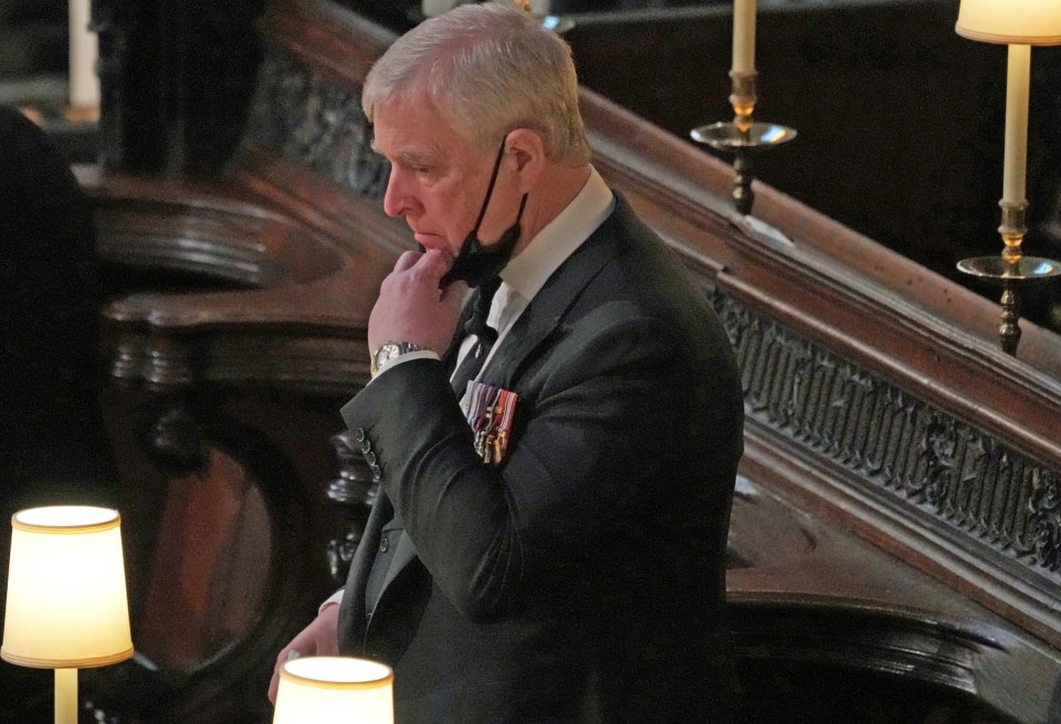 It came just two days after the Duke of York attended the funeral of his father, Prince Philip