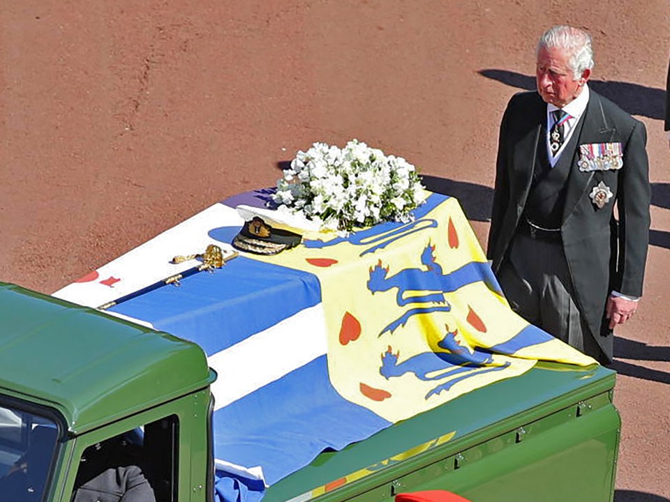 Prince Charles fought back tears on Saturday as he bid an emotional final farewell to his father