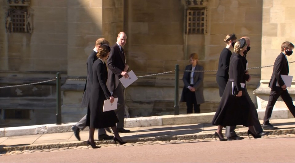 At the end of Saturday’s moving service, she consoled Prince Charles and played peacekeeper between William and Harry