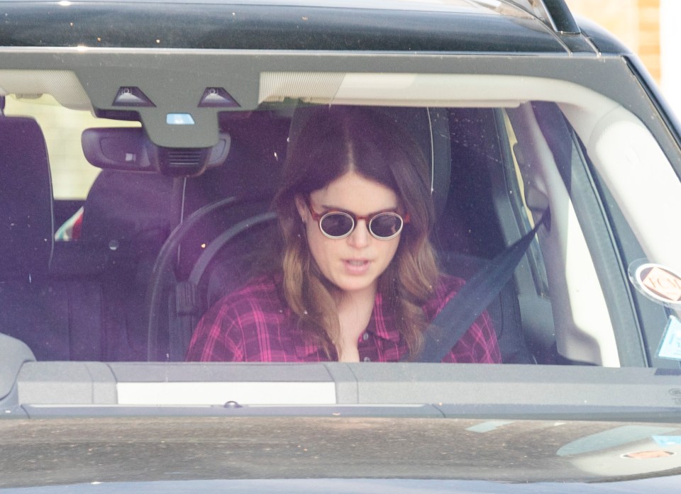 Princes Eugenie seen with her husband leaving Windsor Castle