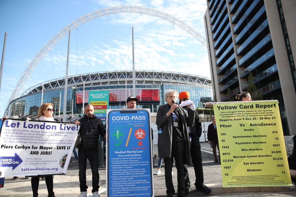 Those attending Wembley had to go through a series of checks