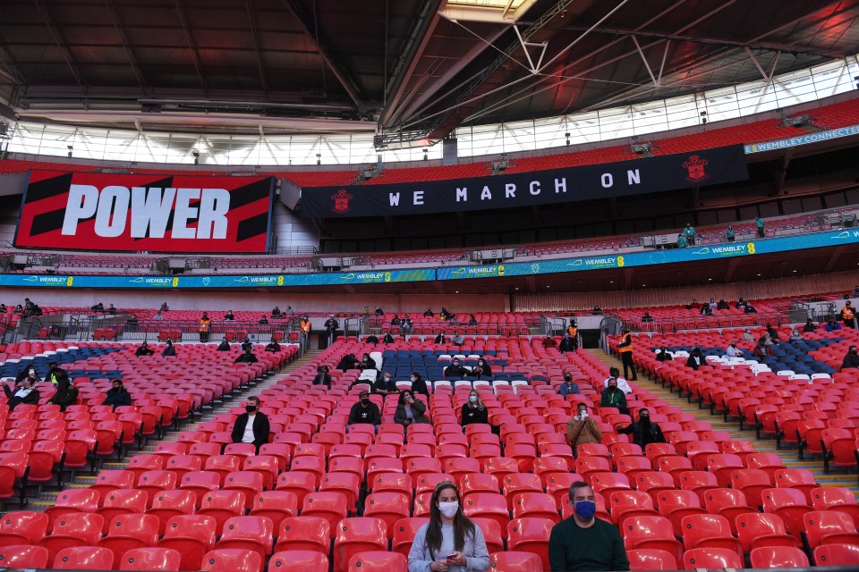 The 4,000-strong crowd were allowed in as a trial event for the fuller return of sporting fans on May 17