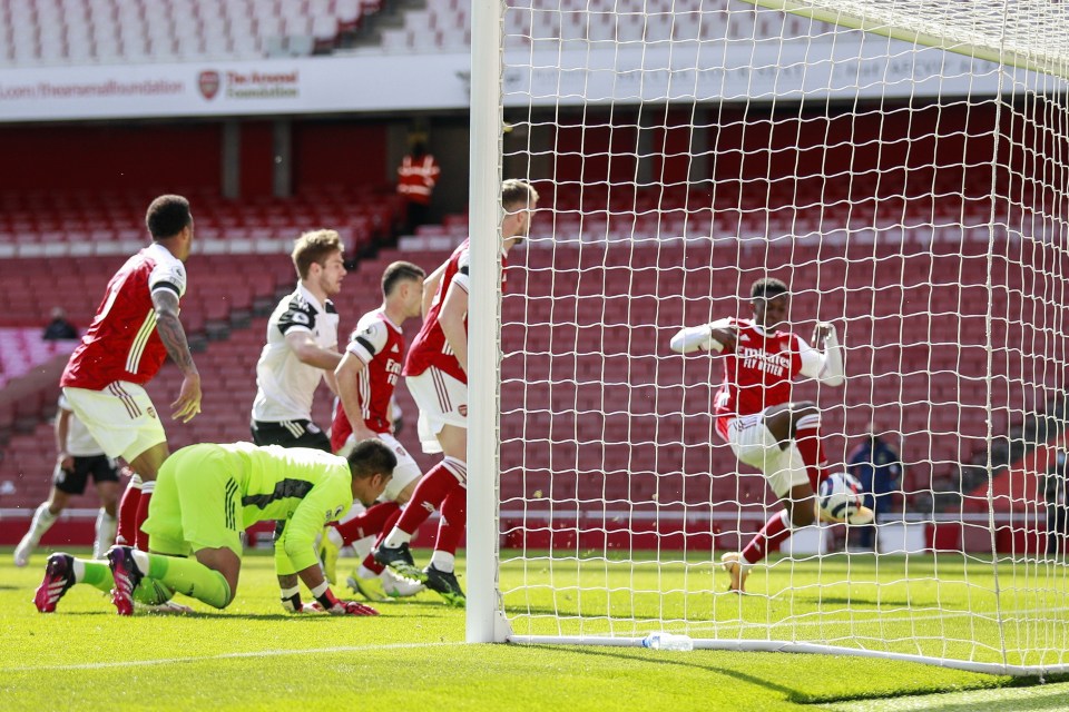 Eddie Nketiah scored against Fulham last weekend