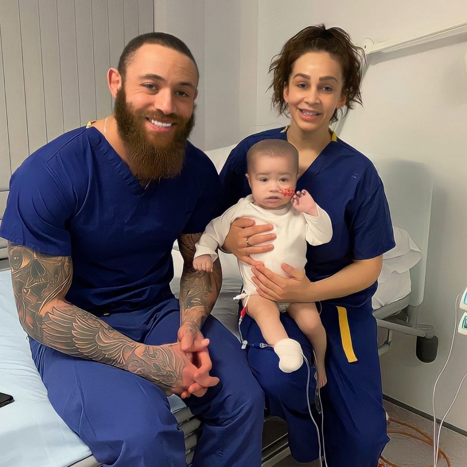 Ashley Cain with his partner Safiyya and their daughter Azaylia