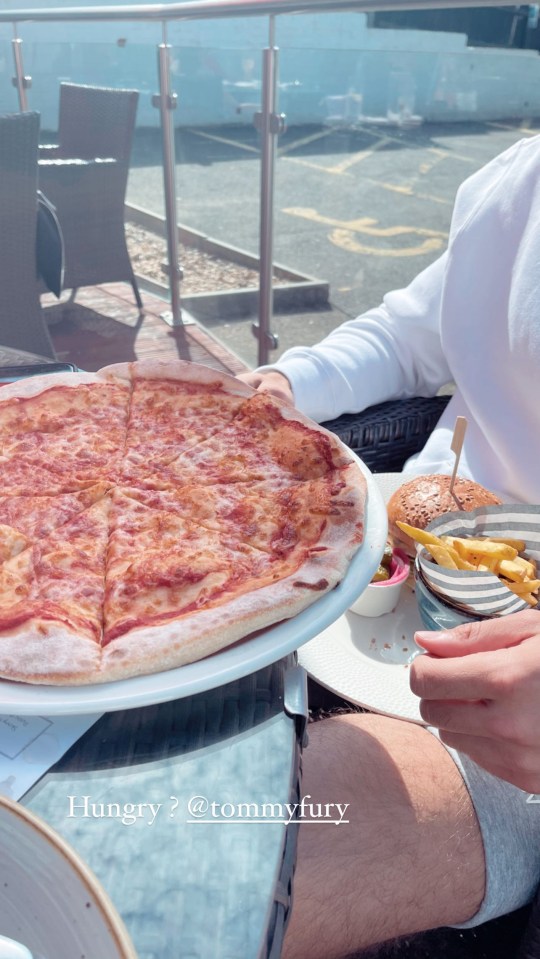 It came after Molly-Mae broke her 'clean' diet by digging into cheesy pizza