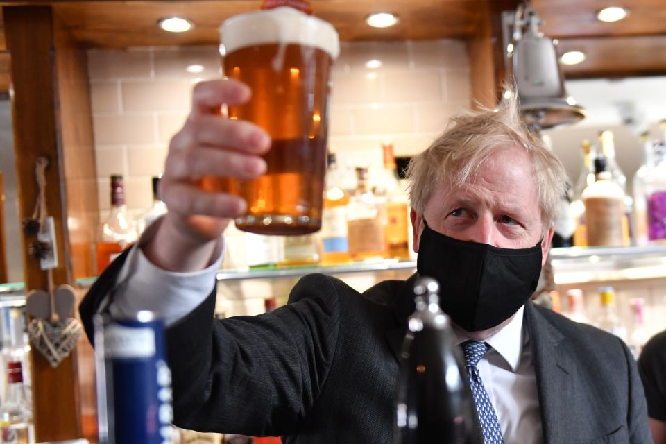 Boris had to scrap his pint after Prince Philip died