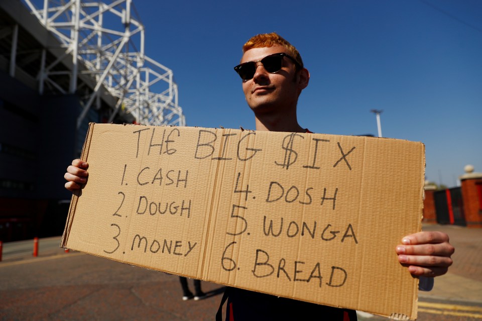 Furious fans protested outside the Prem’s ‘Big Six’ clubs