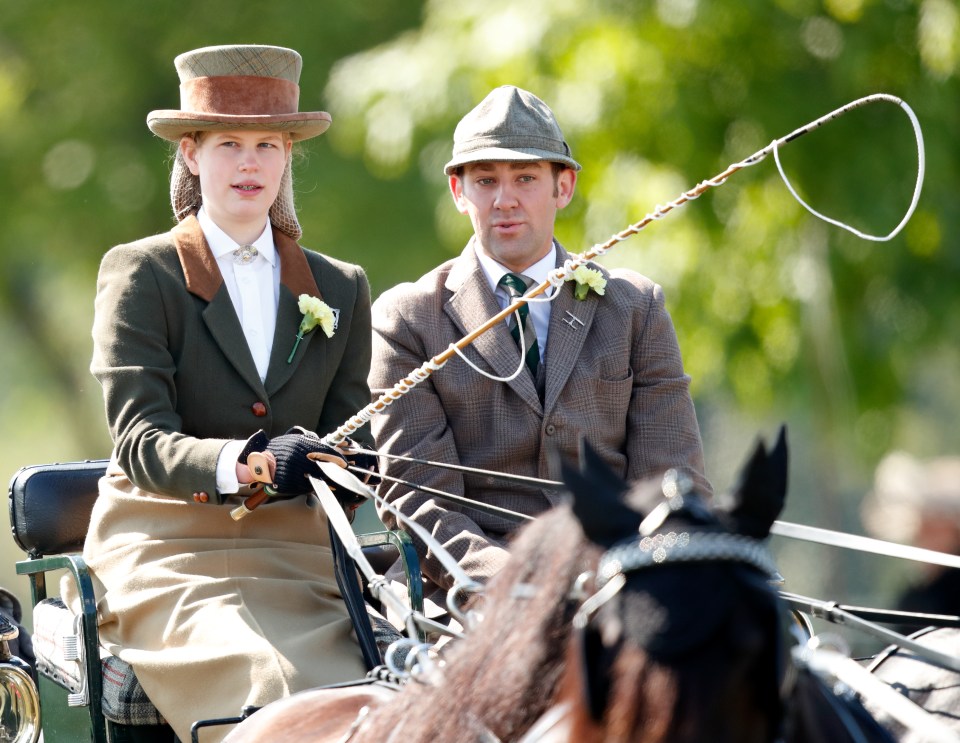 Lady Louise Windsor seen carriage driving at the Royal Windsor Horse Show in Home Park on May 12, 2019 in Windsor