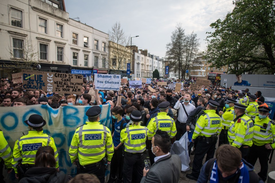 Crowds descended on Stamford Bridge ahead of Chelsea’s match against Brighton