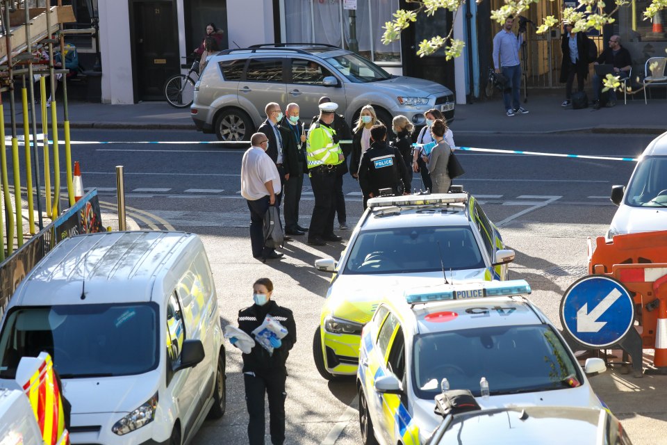 The horror happened next to a Marks and Spencer supermarket in Walton-on-Thames, Surrey