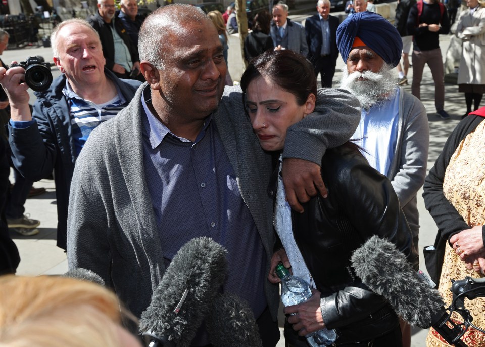 Postmaster Harjinder Butoy outside the Royal Courts of Justice, London, after his conviction was overturned by the Court of Appeal