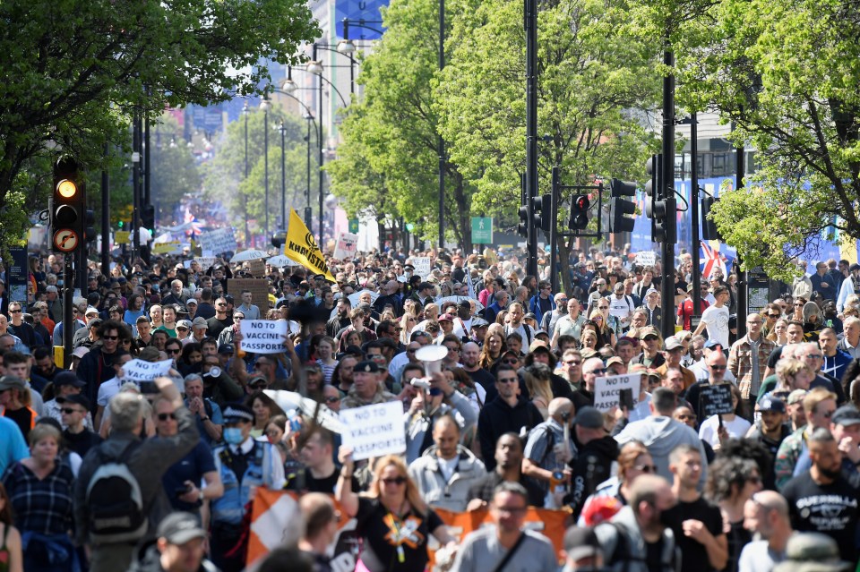 Thousands took to the streets of London