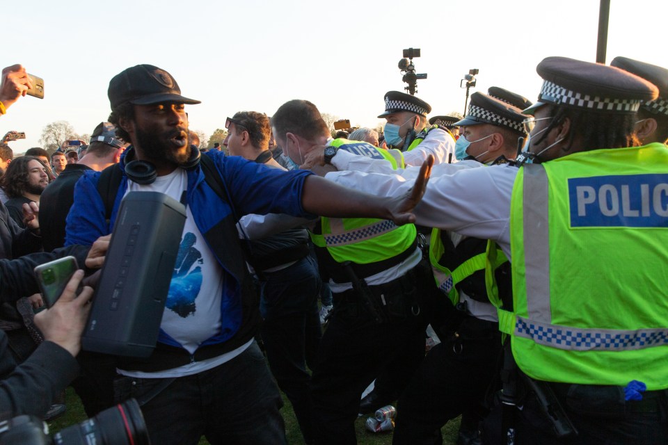 Protesters were out in force despite restrictions being eased