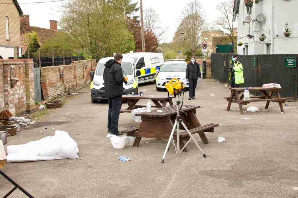 The 'explosion' happened at King's Head pub in Great Cornard near Sudbury, Suffolk