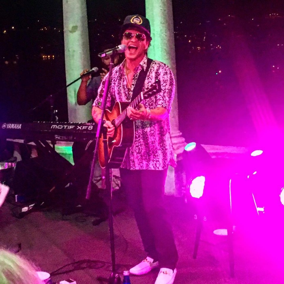 Bruno Mars performed at Ek’s wedding reception