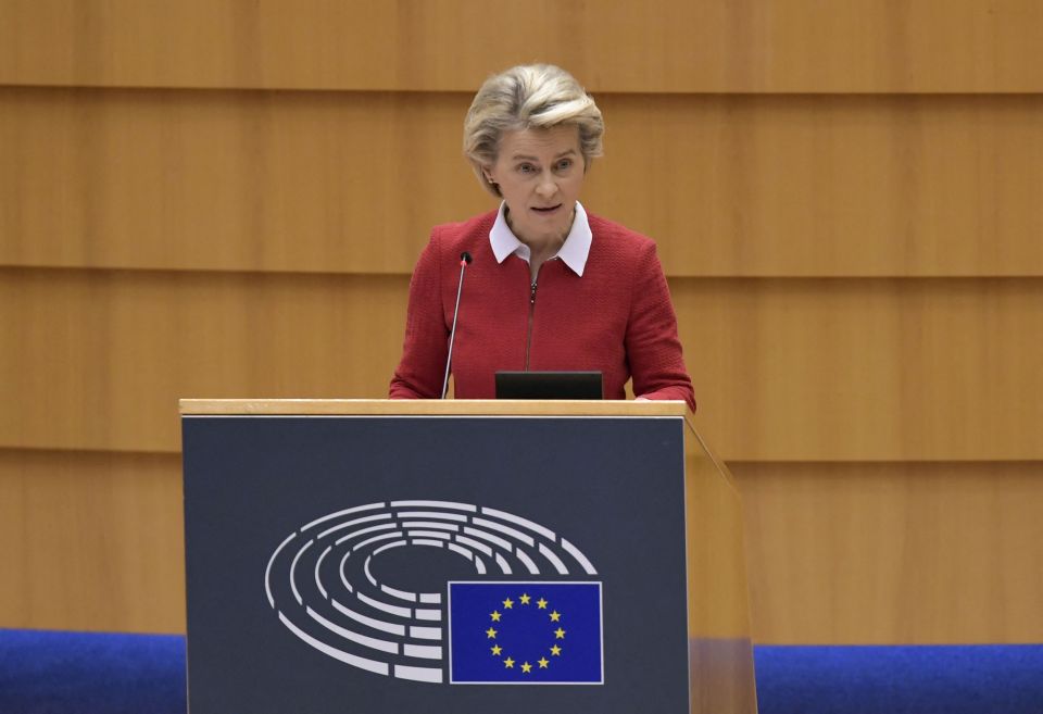 Ursula von der Leyen warned the UK the EU has 'teeth' to punish any breaches of the deal