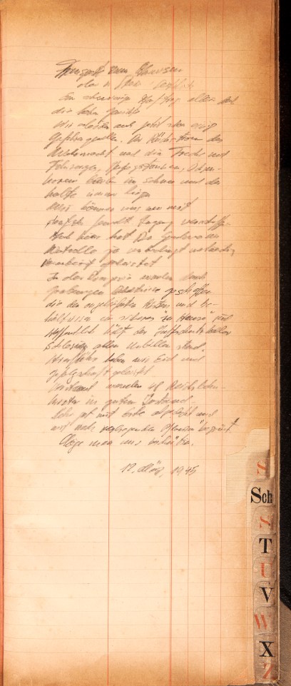 The pencil-written diary entries are believed to be written by a high-ranking SS officer