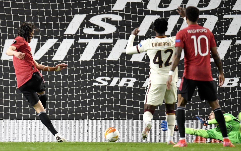 Cavani pinged home the equaliser for United early in the second half