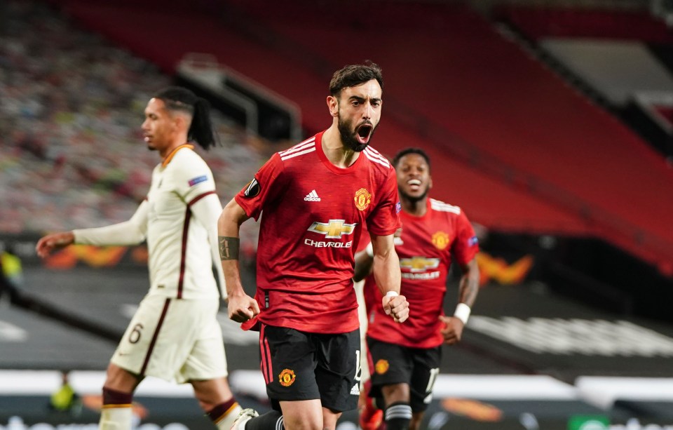 Bruno Fernandes had an excellent game as Man Utd beat Roma 6-2