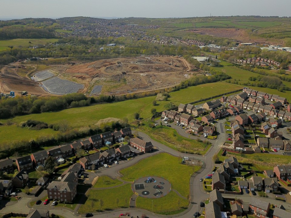 The village is very close to the landfill site - with residents complaining of the smell for years