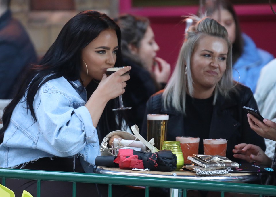 Punters in Leeds enjoy a few drinks on Friday evening