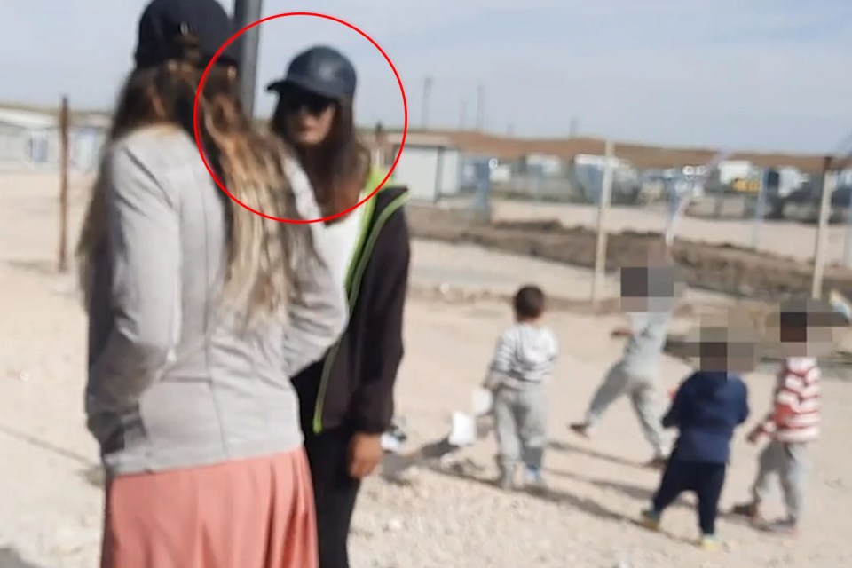 Shamima Begum (ringed) has been spotted at a ‘bank’ inside Al-Roj camp, Syria