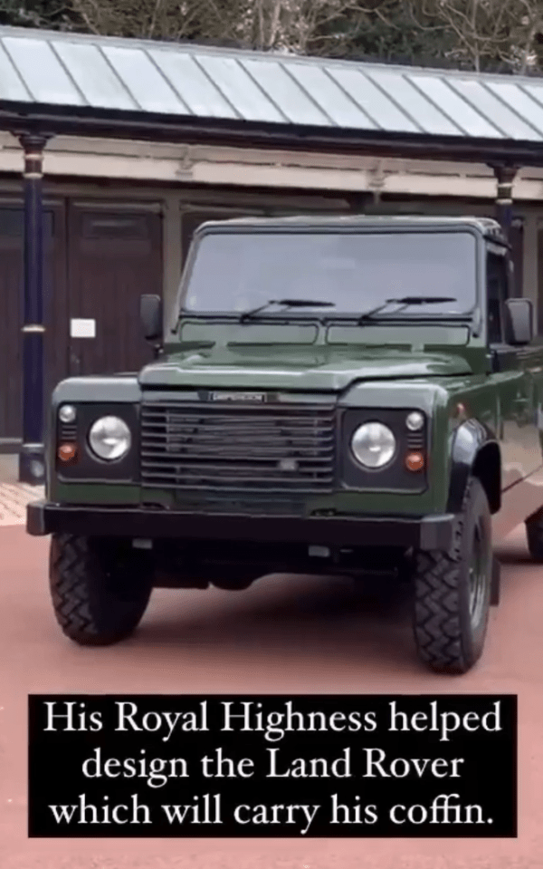 Prince Philip helped design the Land Rover which will carry his coffin to St George's Chapel