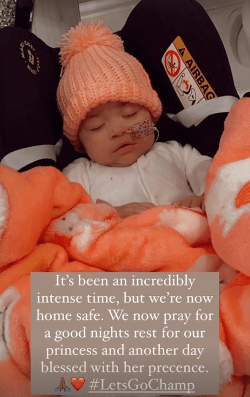 Ashley Cain’s daughter Azaylia had a blood transfusion last night