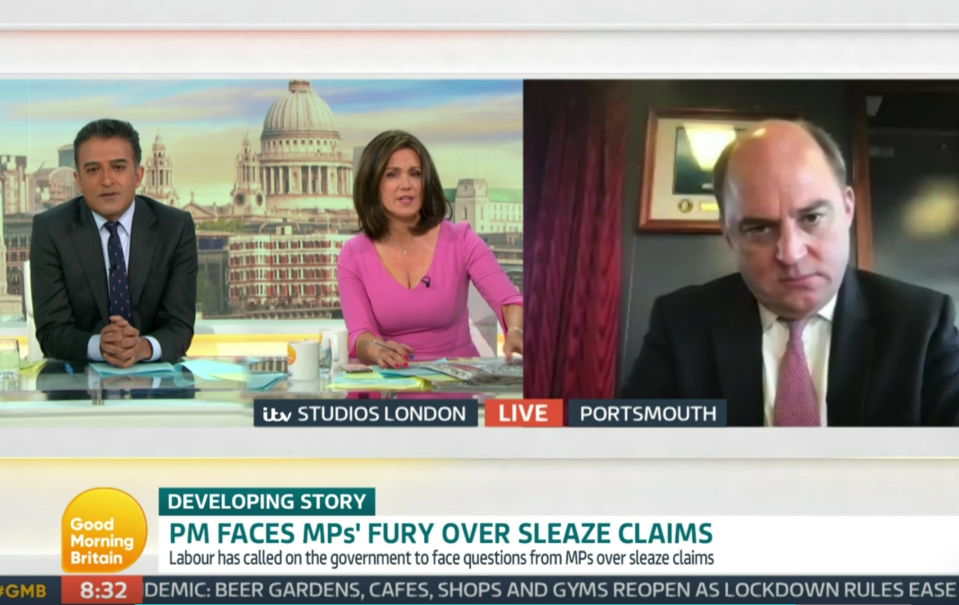 Adil Ray and Susanna Reid were chatting away to MP Ben Wallace but he failed to respond