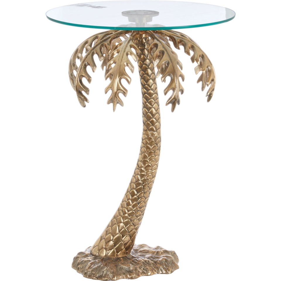 Spruce up your living room with this palm tree side table