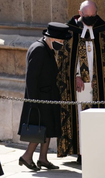 The Queen entered the chapel today followed by the rest of the royal family