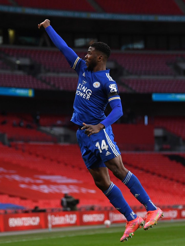 Kelechi Iheanacho hails his winner - in front of 4,000 fans at Wembley