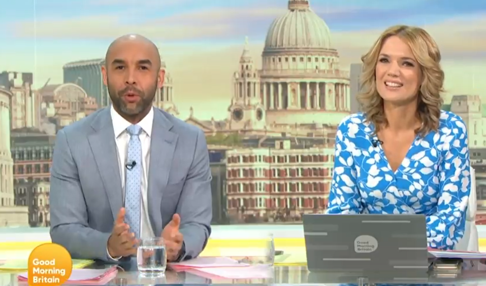 Alex Beresford returned to Good Morning Britain with Charlotte Hawkins