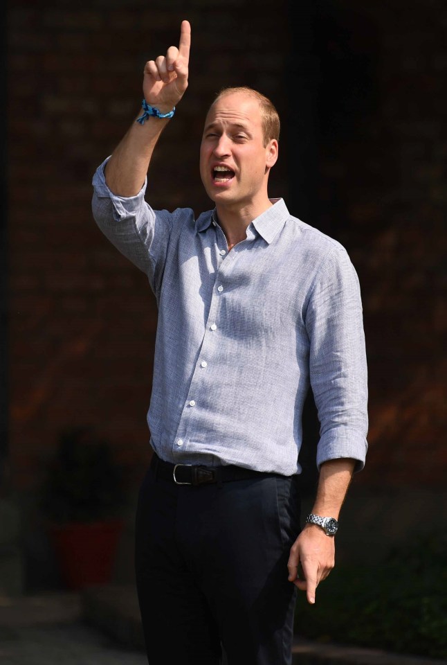 High point . . . William at a cricket match in Pakistan in October 2019