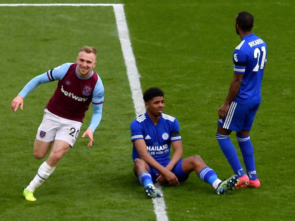 West Ham got the better of Leicester by one place - after beating the Foxes 3-2 on Sunday