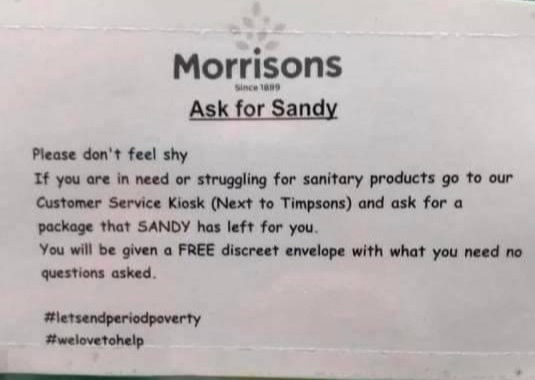 This Ask Sandy sign weent viral on Facebook