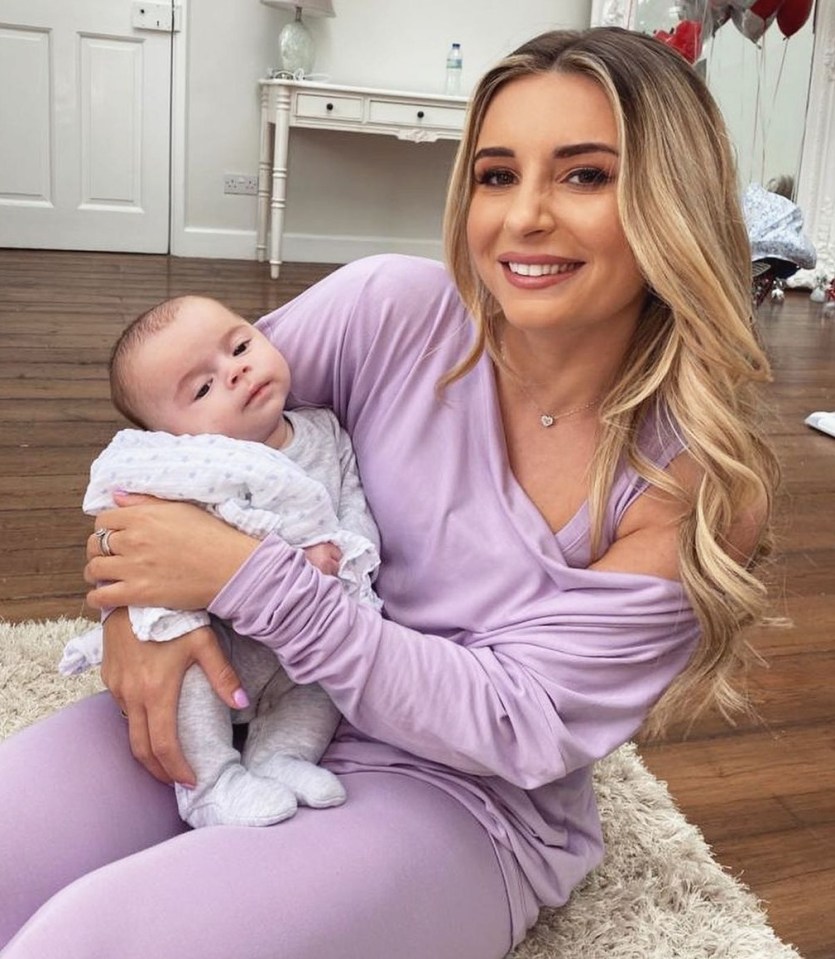 Dani Dyer was on the verge of tears after she spent the day away from baby Santiago