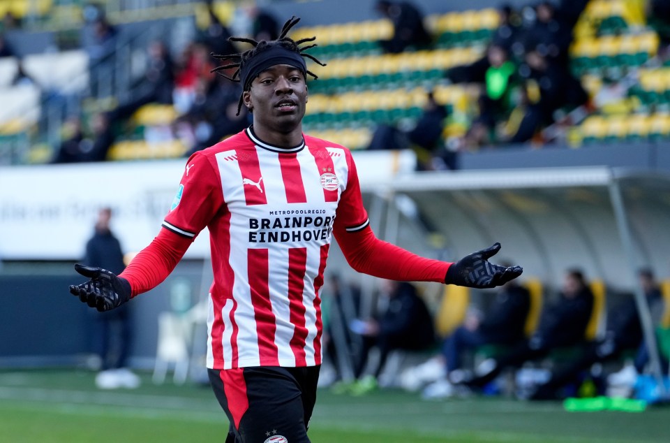 PSV winger Noni Madueke is being eyed up by a host of clubs ahead of a possible summer exit