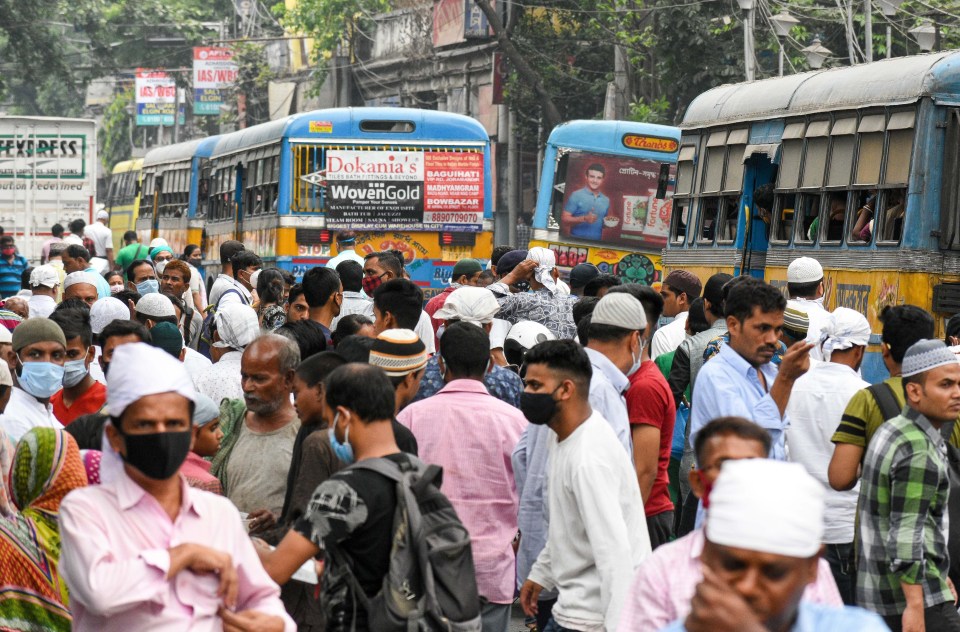 Prof Paul Hunter said it was “not surprising” that the variant has come from India because the virus evolves where cases are high. Pictured: Kolkata, West Bengal, 16 April