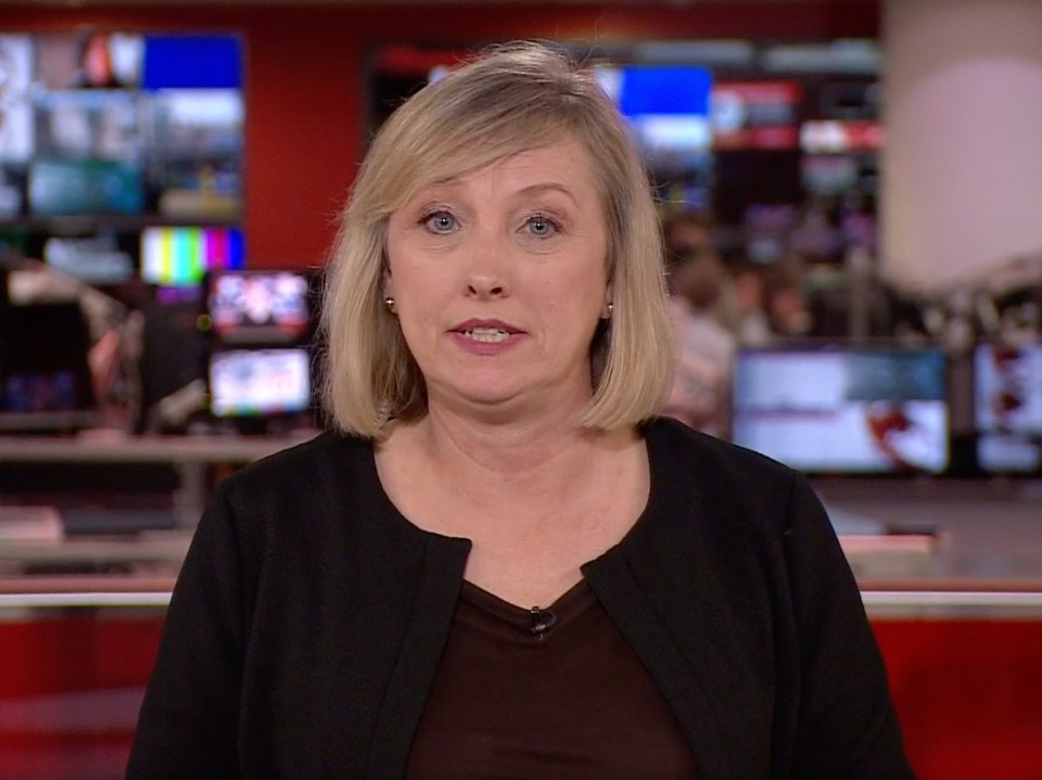 BBC newsreader Martine Croxall was visibly emotional delivering the sad news