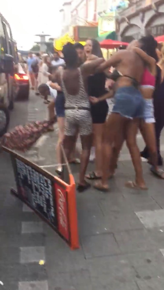 The actress was allegedly seen on video having a row with a group of other women outside a bar