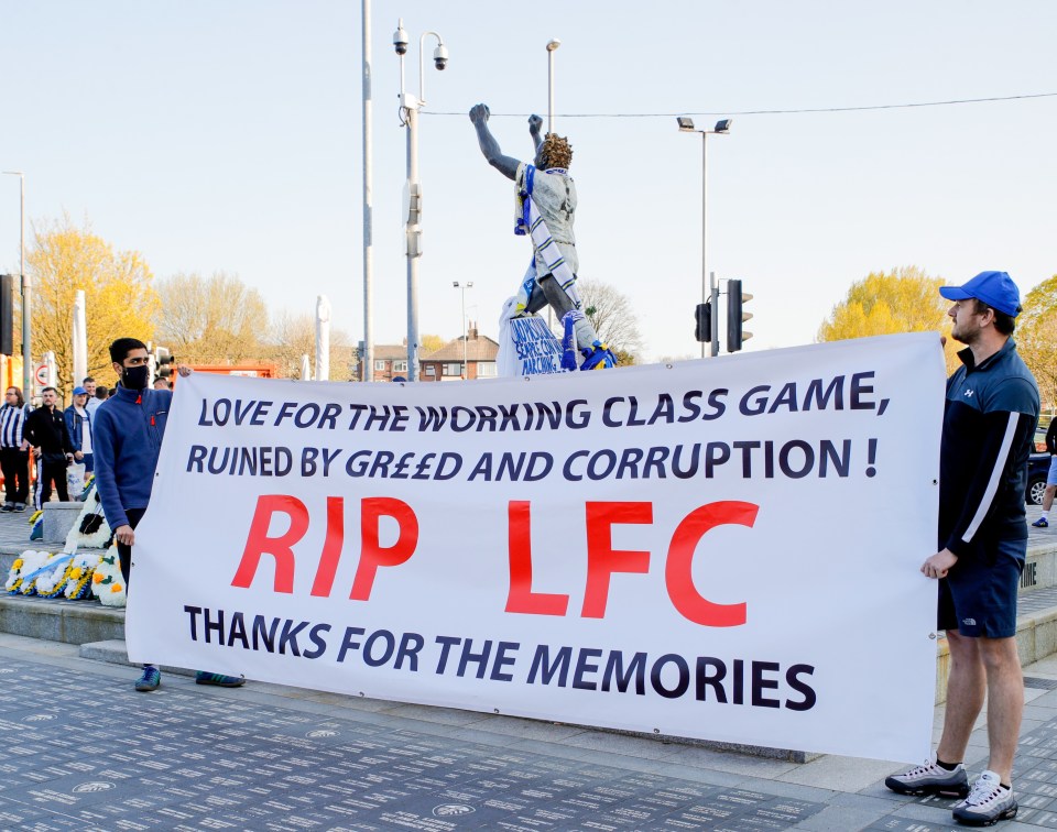 And they were outside Elland Road too, where Liverpool took on Leeds on Monday night