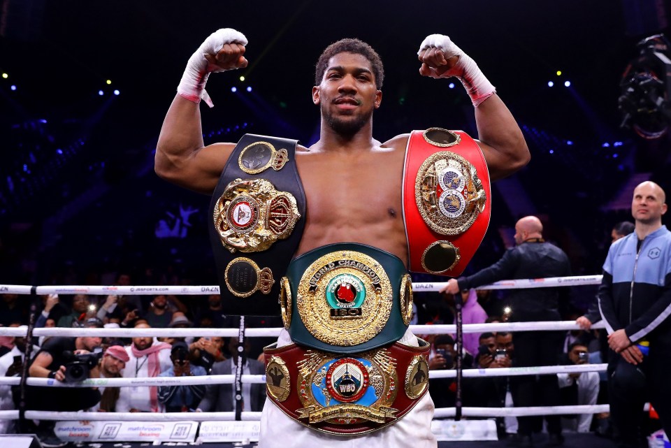 Unified WBA, WBO and IBF champion Anthony Joshua