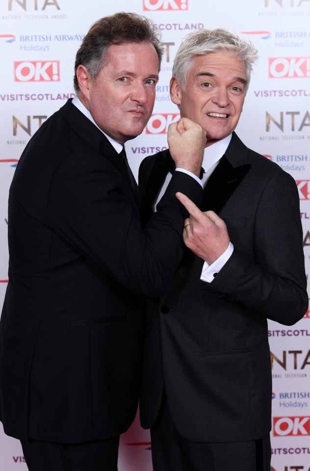 The pair joking about on the red carpet at the National TV Awards in 2019