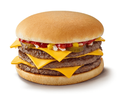 Hungry customers can also get a triple cheeseburger for 99p