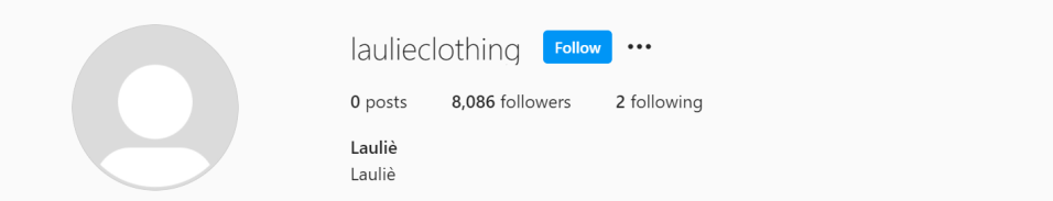 The couple have set up a new account called Laulieclothing