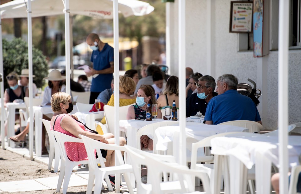 Tourists have already been spotted heading to the cafes in Spain