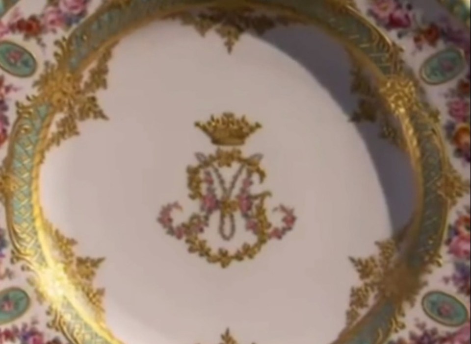 The 19th century plate designed to celebrate the wedding of King George V and Queen Mary